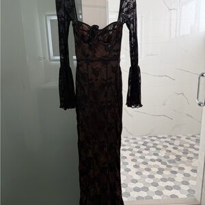 House of CB Elegant Black Lace Dress